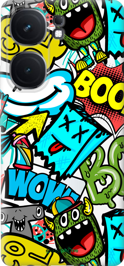 Силиконовый чехол Стикеры v4 для Vivo iQOO Neo9 - 5508u-3631 изображение 