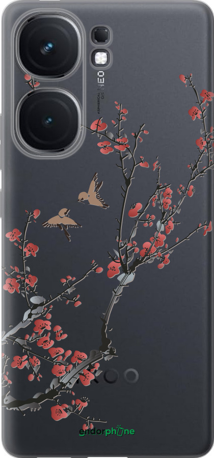 Силиконовый чехол Сакура v2 для Vivo iQOO Neo9 - 5538u-3631 изображение 