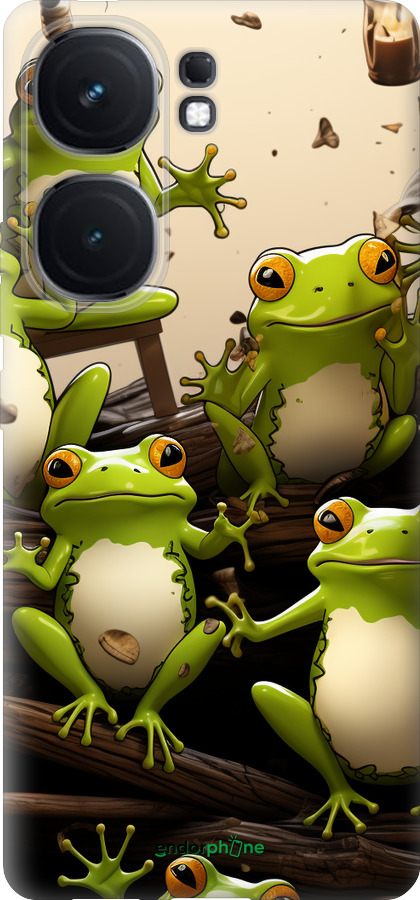 Силиконовый чехол Жабки для Vivo iQOO Neo9 - 5656u-3631 изображение 