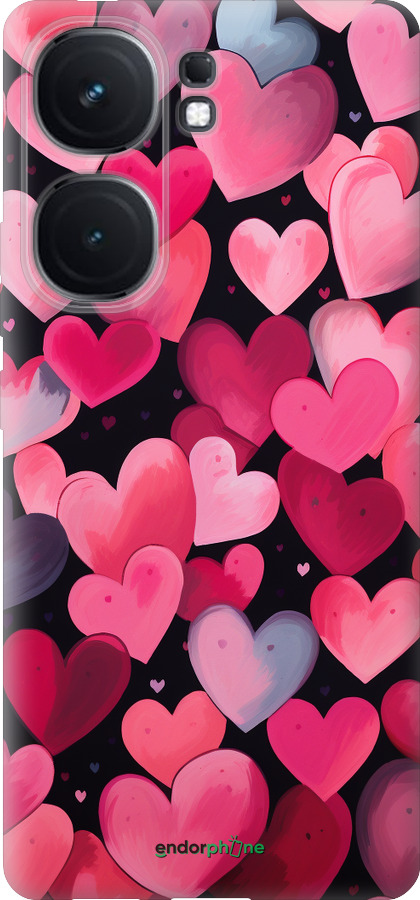 Силиконовый чехол Сердечки 4 для Vivo iQOO Neo9 - 5662u-3631 изображение 