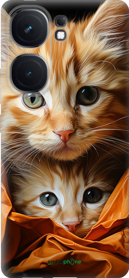 Силиконовый чехол Котики 2 для Vivo iQOO Neo9 - 5664u-3631 изображение 