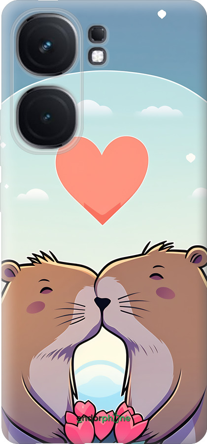 Силиконовый чехол Капибара любовь для Vivo iQOO Neo9 - 6027u-3631 изображение 
