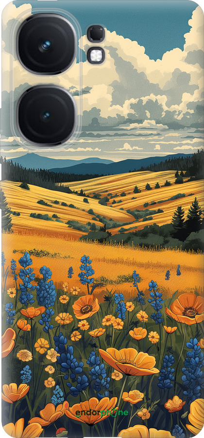 Силиконовый чехол Украинское поле для Vivo iQOO Neo9 - 6082u-3631 изображение 