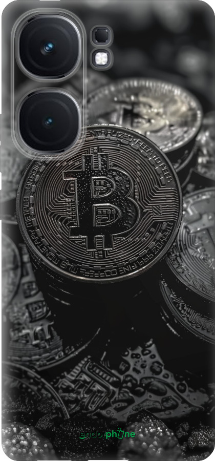 Силиконовый чехол Black Bitcoin для Vivo iQOO Neo9 - 6090u-3631 изображение 
