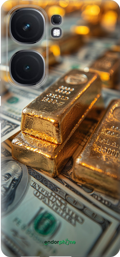 Силиконовый чехол Слитки и доллары для Vivo iQOO Neo9 - 6105u-3631 изображение 