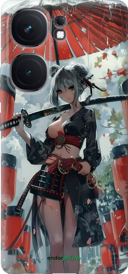 Силиконовый чехол Гейша-воин для Vivo iQOO Neo9 - 6124u-3631 изображение 