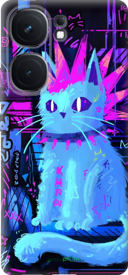 Силиконовый чехол Кот панк для Vivo iQOO Neo9 - 6311u-3631 изображение 