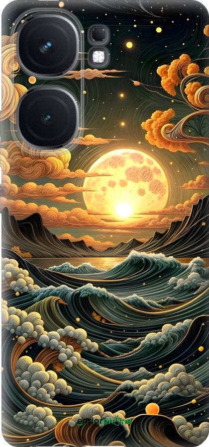 Силиконовый чехол Арт волны для Vivo iQOO Neo9 - 6332u-3631 изображение 