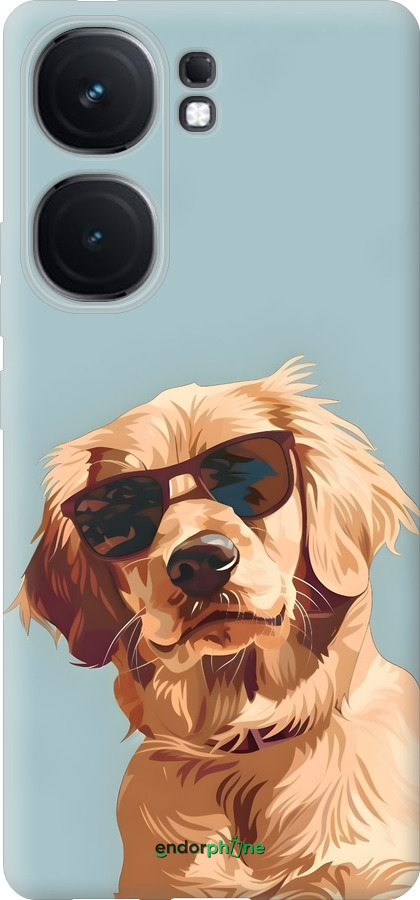 Силиконовый чехол Пес в очках для Vivo iQOO Neo9 - 6381u-3631 изображение 