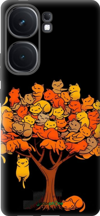 Силиконовый чехол Дерево и котики для Vivo iQOO Neo9 - 6516u-3631 изображение 