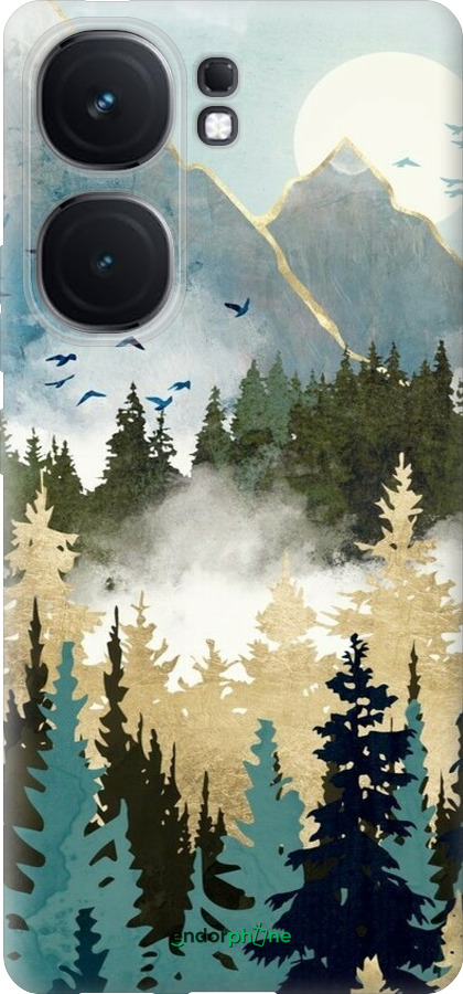 Силіконовий чехол Із зображенням лісового пейзажу для Vivo iQOO Neo9 - 6548u-3631 изображение 