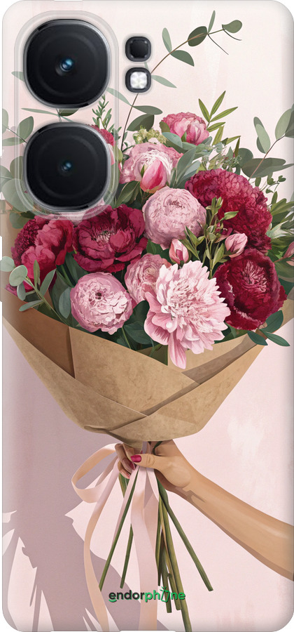 Силиконовый чехол Пионы 1 для Vivo iQOO Neo9 - 6705u-3631 изображение 