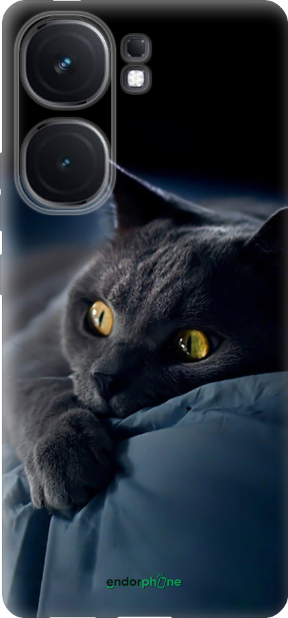 Силиконовый чехол Дымчатый кот для Vivo iQOO Neo9 - 825u-3631 изображение 