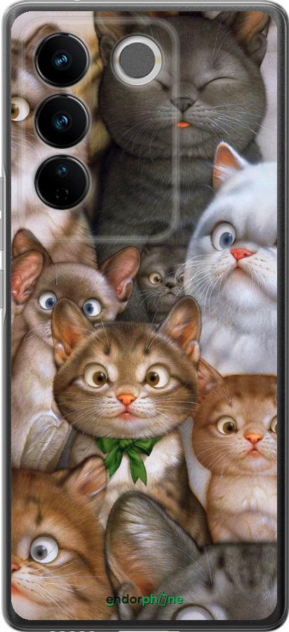 

Силіконовий чохол "Коти" для Vivo S16 Pro