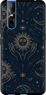 TPU чехол Celestial Harmony: Sun & Moon Gold Mystic Pattern для Vivo V15 pro - 6778b-1763 изображение 