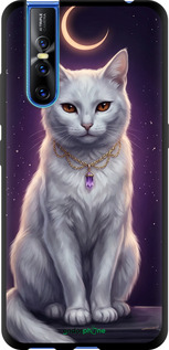 TPU чехол Mystic White Cat Gothic Dark Purple Gold для Vivo V15 pro - 6805b-1763 изображение 