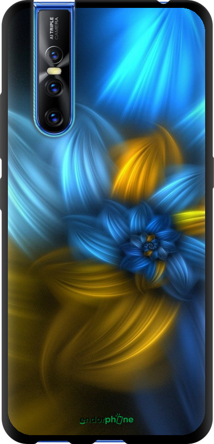 

TPU чорний чохол "Візерунок 46" для Vivo V15 pro, Синій