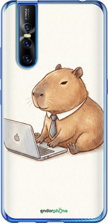 2D пластиковый чехол 'Funny Capybara CEO Working' для Vivo V15 pro изображение 2