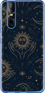 2D пластиковый чехол 'Celestial Harmony: Sun & Moon Gold Mystic Pattern' для Vivo V15 pro изображение 8