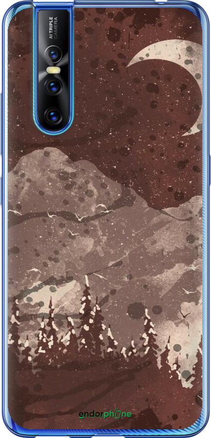 2D пластиковый чехол С изображением лунного пейзажа в ночном лесу для Vivo V15 pro - 6546t-1763 изображение 