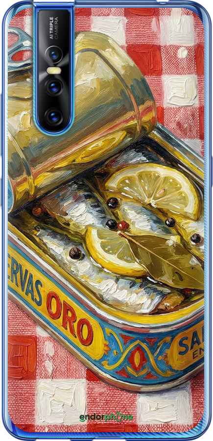 2D пластиковый чехол Vintage Sardine Tin Phone для Vivo V15 pro - 6772t-1763 изображение 