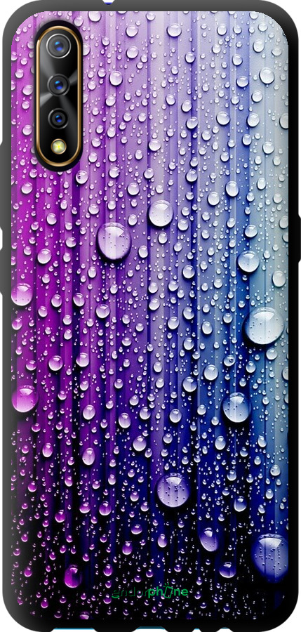 

TPU чорний чохол "Краплини води" для Vivo V17 Neo, Синій