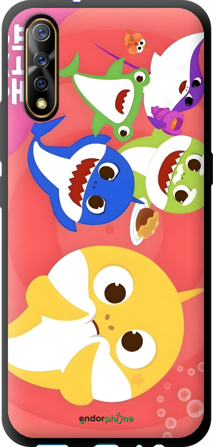 TPU чехол Бейби Шаркс для Vivo V17 Neo - 6305b-1764 изображение 