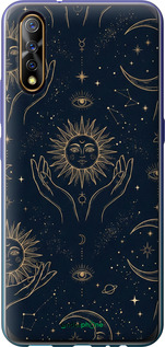 2D пластиковый чехол Celestial Harmony: Sun & Moon Gold Mystic Pattern для Vivo V17 Neo - 6778t-1764 изображение 