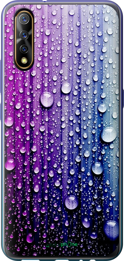 

2D пластиковий чохол "Краплини води" для Vivo V17 Neo, Синій
