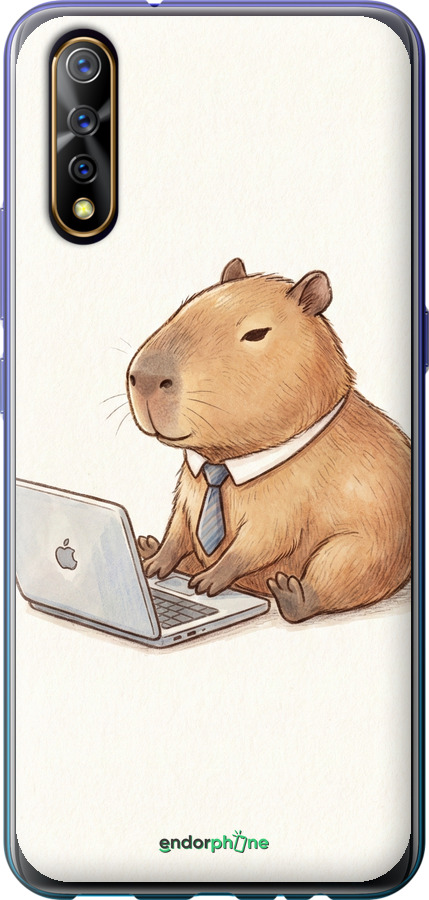 Силіконовий чехол Funny Capybara CEO Working для Vivo V17 Neo - 6777u-1764 изображение 
