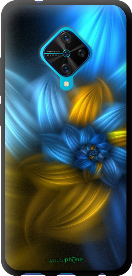 

TPU чорний чохол "Візерунок 46" для Vivo V17, Синій