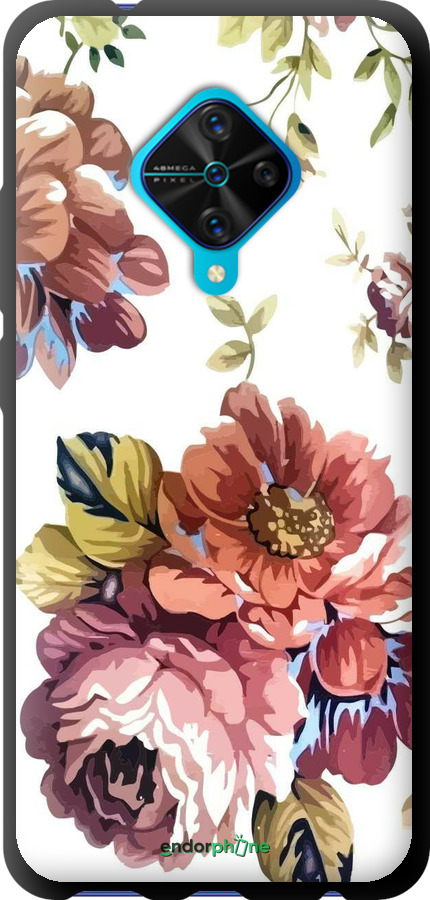 TPU чехол Vintage flowers для Vivo V17 - 4333b-1819 изображение 