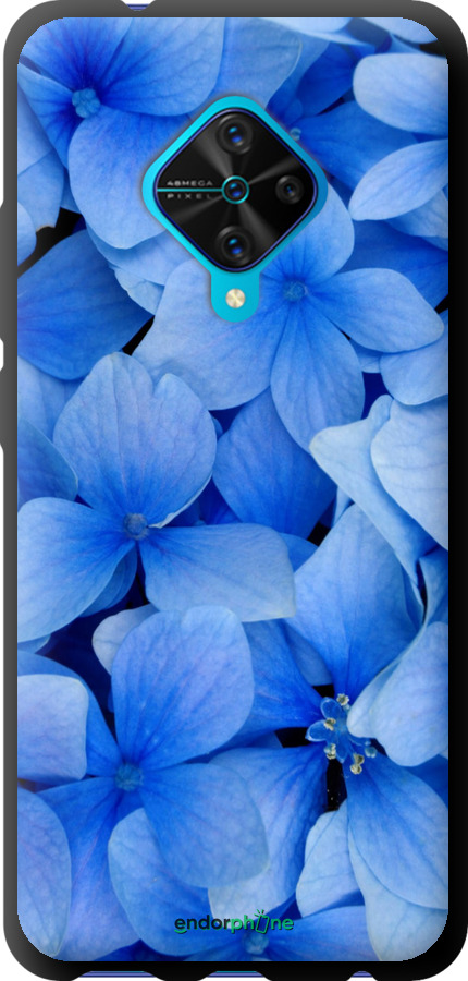 TPU чехол Синие цветы для Vivo V17 - 526b-1819 изображение 