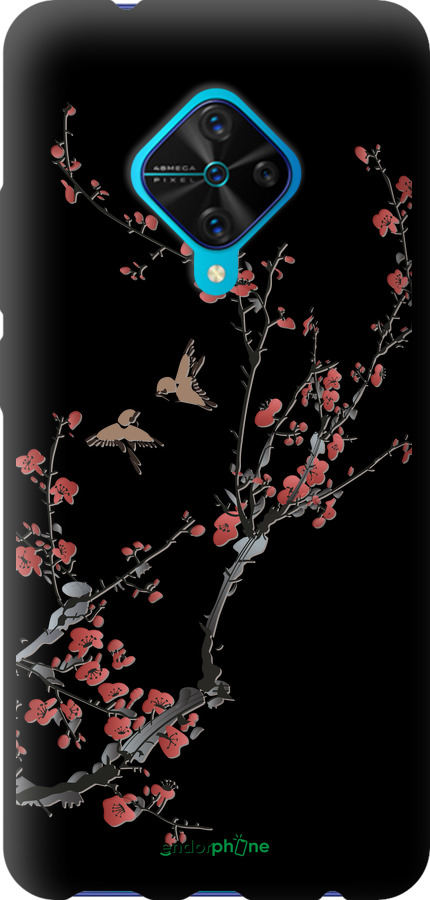 

Coque du TPU noir "Sakura v2" pour Vivo V17
