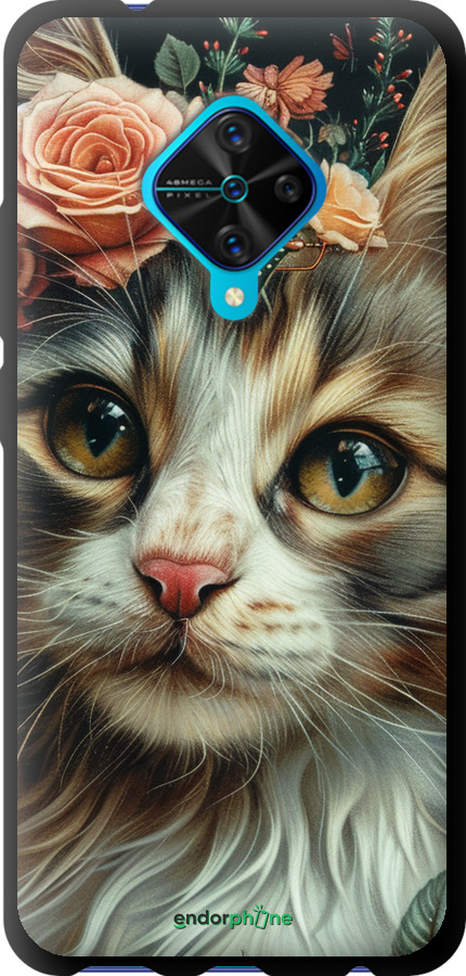TPU чехол Cats and flowers для Vivo V17 - 6069b-1819 изображение 
