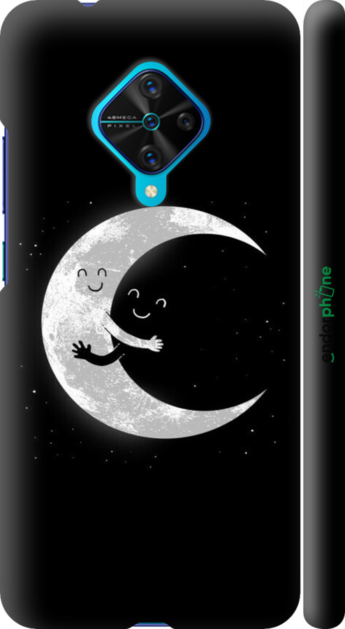 3D пластиковый матовый чехол Лунные объятия для Vivo V17 - 6508m-1819 изображение 