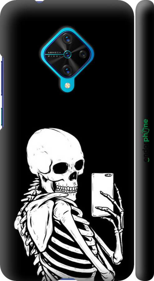 3D пластиковий матовий чехол Скелет робить Selfie для Vivo V17 - 6535m-1819 изображение 