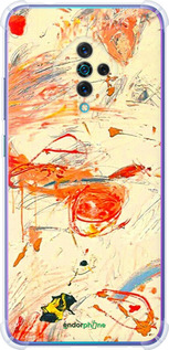 Силіконовий протиударний с посиленими кутами чехол Динамічна картина з хаотичними мазками для Vivo V17 - 6540sp-1819 изображение 