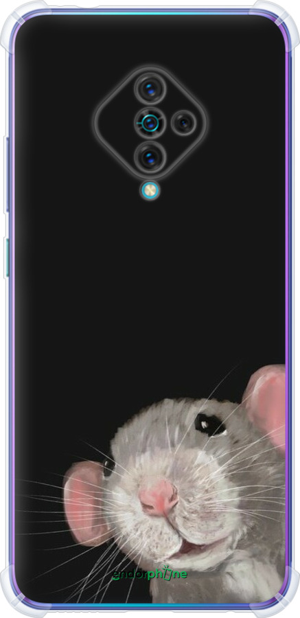 Силикон с усиленными углами чехол The Peeking Rat для Vivo V17 - 6442sp-1819 изображение 