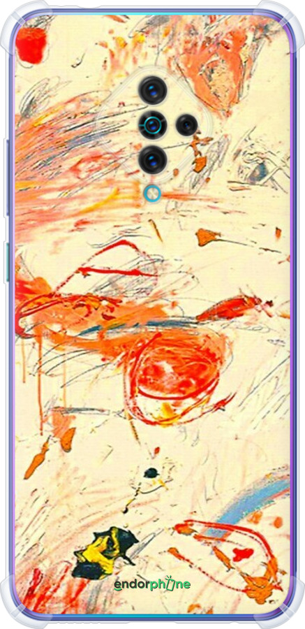Силіконовий протиударний с посиленими кутами чехол Динамічна картина з хаотичними мазками для Vivo V17 - 6540sp-1819 изображение 