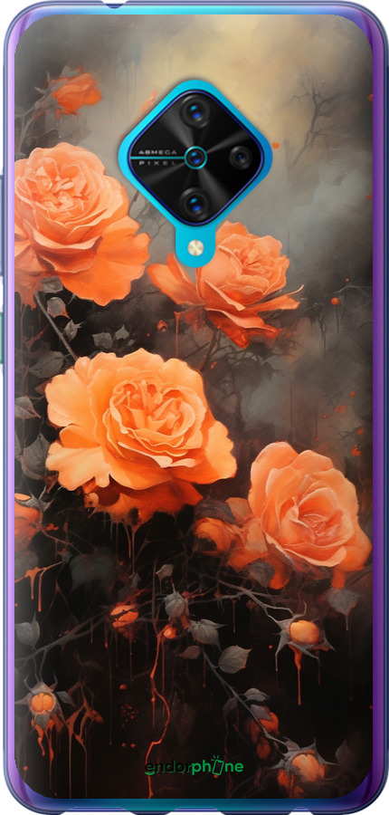 Силиконовый чехол Оранжевые розы для Vivo V17 - 5944u-1819 изображение 