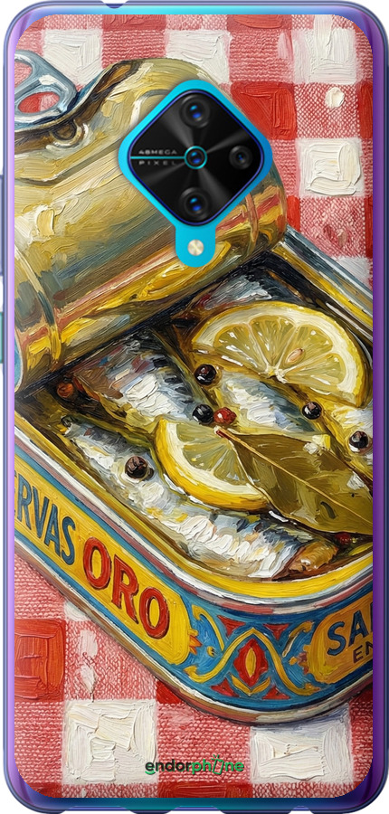 Силиконовый чехол Vintage Sardine Tin Phone для Vivo V17 - 6772u-1819 изображение 
