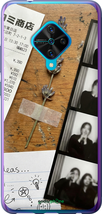 Силиконовый чехол Aesthetic Scrapbook Collage для Vivo V17 - 6773u-1819 изображение 