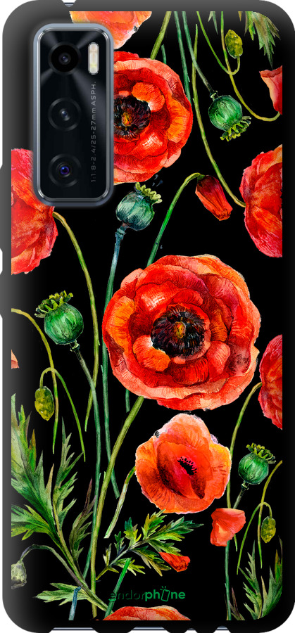 TPU чехол Нарисованные маки для Vivo V20 SE - 4278b-2128 изображение 