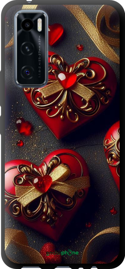 TPU чехол Сердечки v4 для Vivo V20 SE - 5834b-2128 изображение 