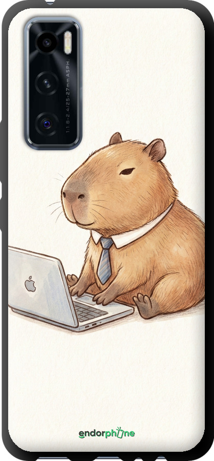 TPU чехол Funny Capybara CEO Working для Vivo V20 SE - 6777b-2128 изображение 