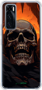 Силикон с усиленными углами чехол Череп в пещере для Vivo V20 SE - 5959sp-2128 изображение 