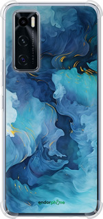Силіконовий протиударний с посиленими кутами чехол Акварель для Vivo V20 SE - 6320sp-2128 изображение 