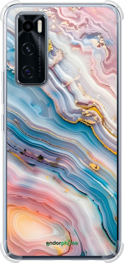 Силикон с усиленными углами чехол Мрамор красивый для Vivo V20 SE - 6376sp-2128 изображение 