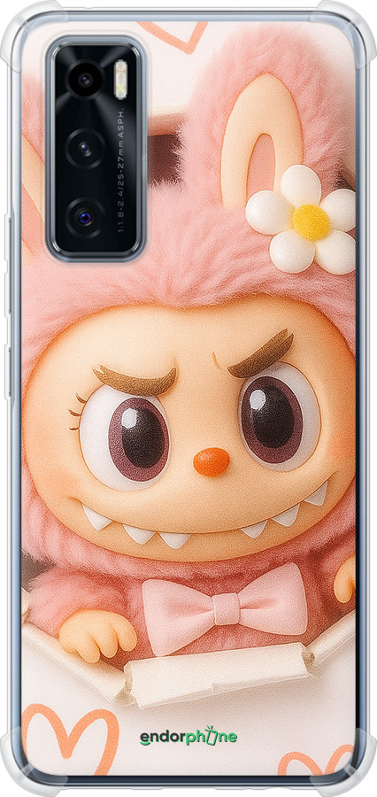 Силіконовий протиударний с посиленими кутами чехол Лабубу 2 для Vivo V20 SE - 6710sp-2128 изображение 